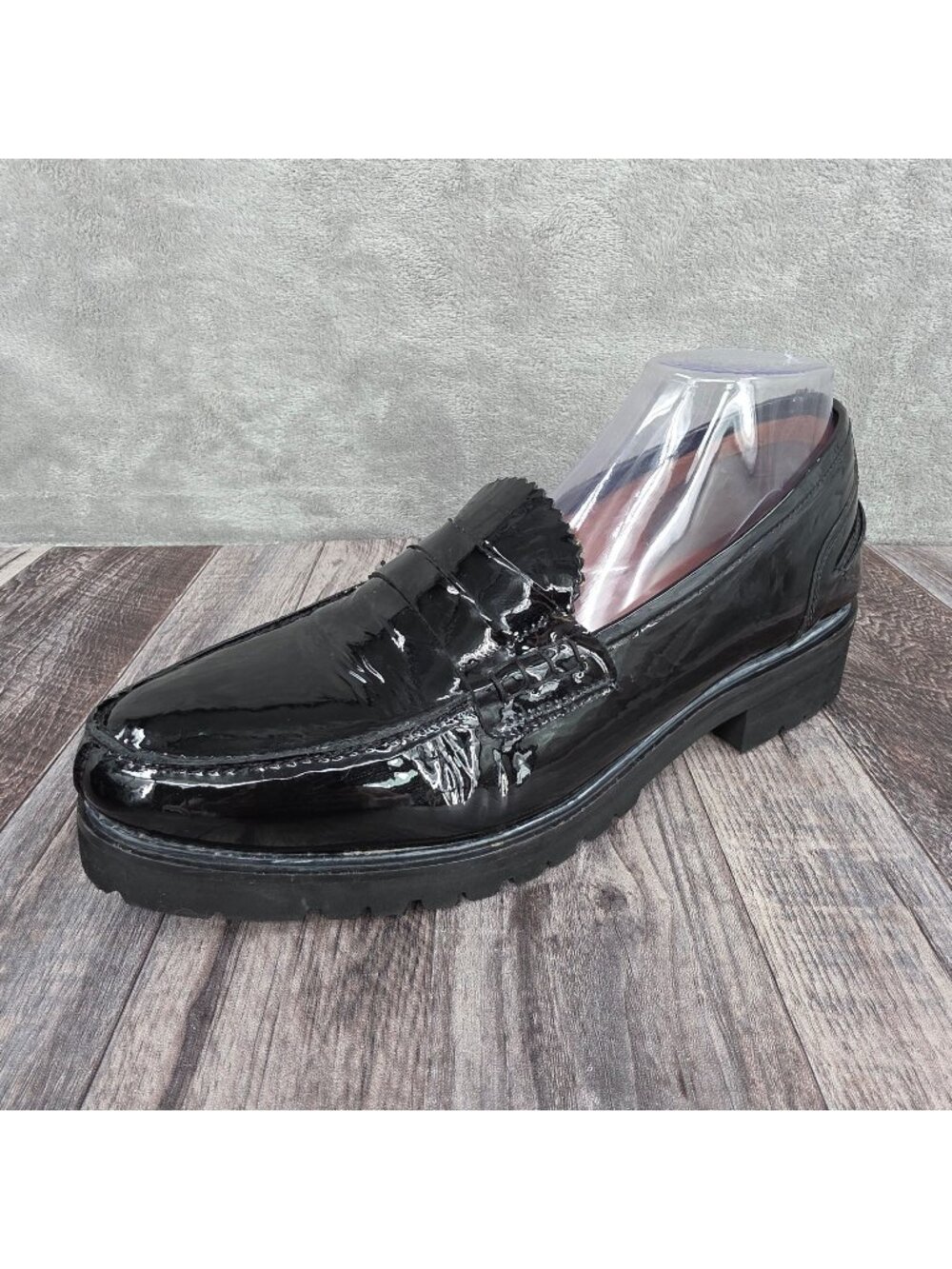 Band of the Free Alder Patent Leather Loafer 11 Black Chunky Lug Academia Preppy